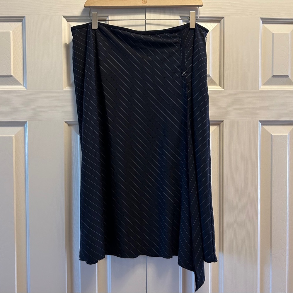 Y2K J. Jill Striped Wool Midi Skirt